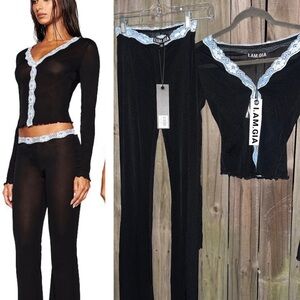 I.AM.GIA Black Set with Blue Lace